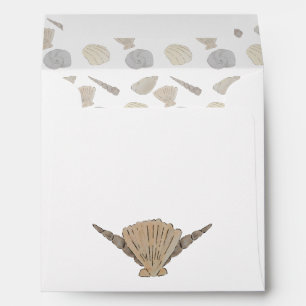 Seaside Wedding Coastal Shells Envelope