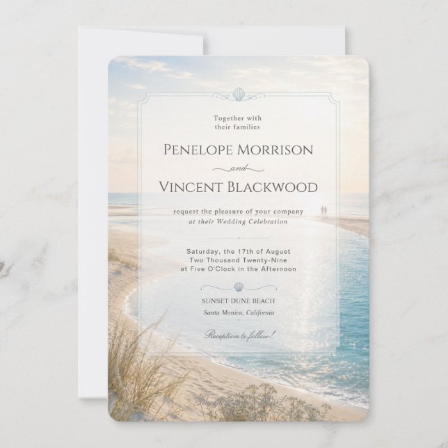 Seaside Wedding Invitation (Front)