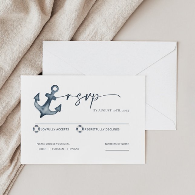 Seaside Wedding RSVP Card (Creator Uploaded)