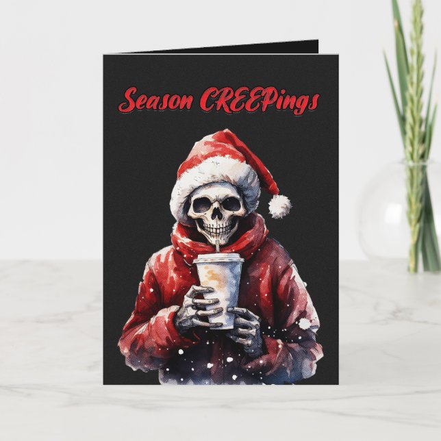 Season Creepings Christmas Skeleton Card (Front)