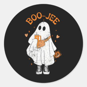 Season Cute Ghost Halloween Boujee Boo Jee Classic Round Sticker