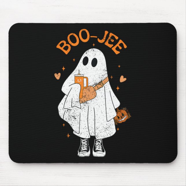 Season Cute Ghost Halloween Boujee Boo Jee  Mouse Pad (Front)