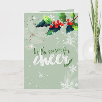 Season for Cheer Holiday Holly Berry Card