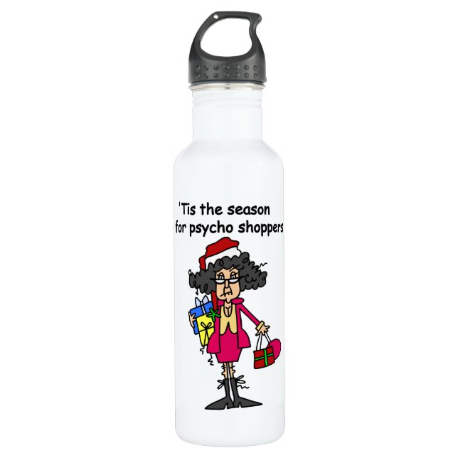 Season For Psycho Shoppers 710 Ml Water Bottle (Front)