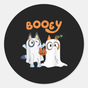 Season Funny Ghost Booey Halloween For Men Women K Classic Round Sticker