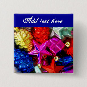 Season Greetings_ 15 Cm Square Badge