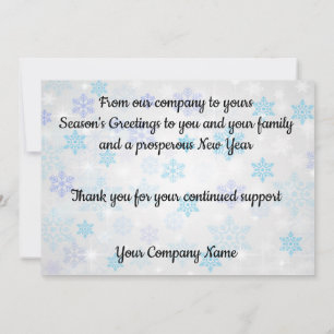 Season Greetings non religious christmas business Holiday Card