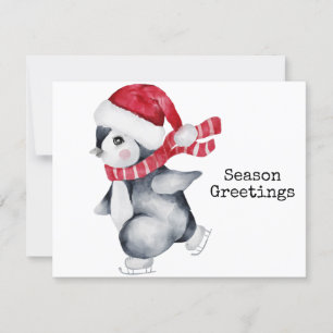 Season Greetings Penguin  Card