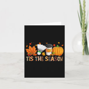 Season Leopard Pumpkin Badminton Halloween Fall Le Card