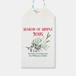 Season of Simple Joys Blue Juniper Christmas Gift Tags