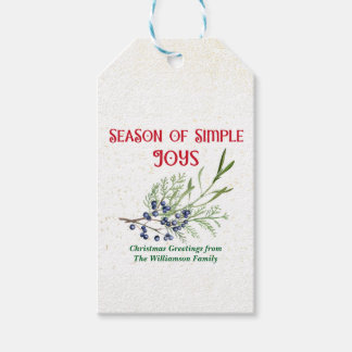 Season of Simple Joys Blue Juniper Christmas Gift Tags