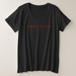 Season of the Witch Red on Black Ladies Plus Size Plus Size T-Shirt