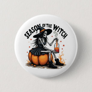 Season Of the Witch Spooky Hallowee Wtich 6 Cm Round Badge