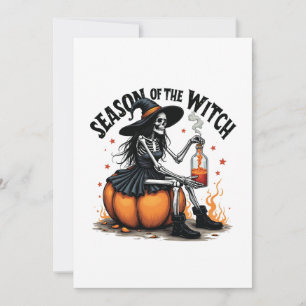 Season Of the Witch Spooky Hallowee Wtich Invitation
