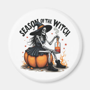 Season Of the Witch Spooky Hallowee Wtich Magnet