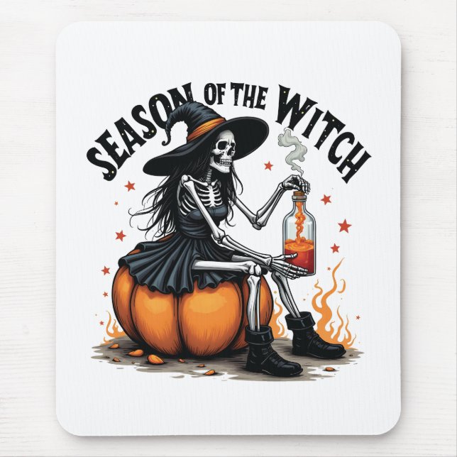 Season Of the Witch Spooky Hallowee Wtich  Mouse Pad (Front)