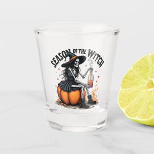 Season Of the Witch Spooky Hallowee Wtich Shot Glass