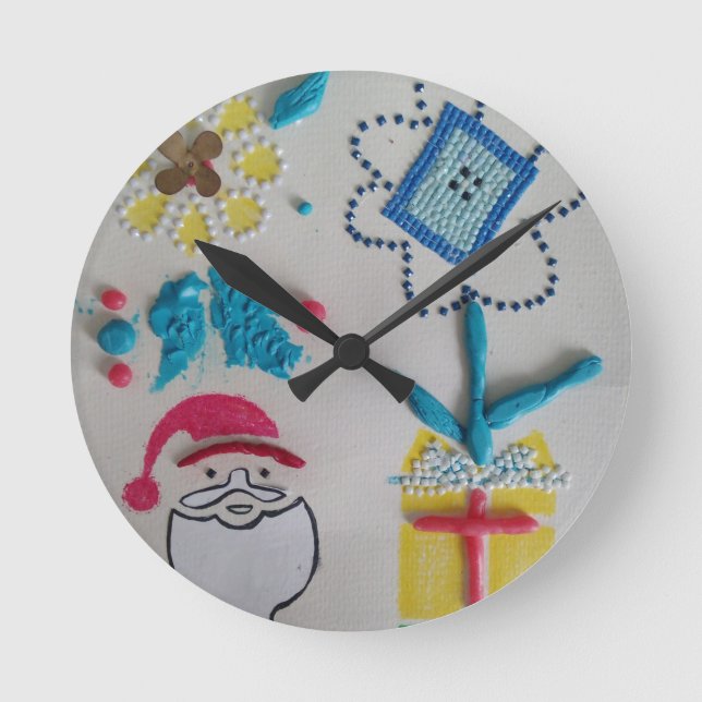 Season' s greetings all year round round clock (Front)