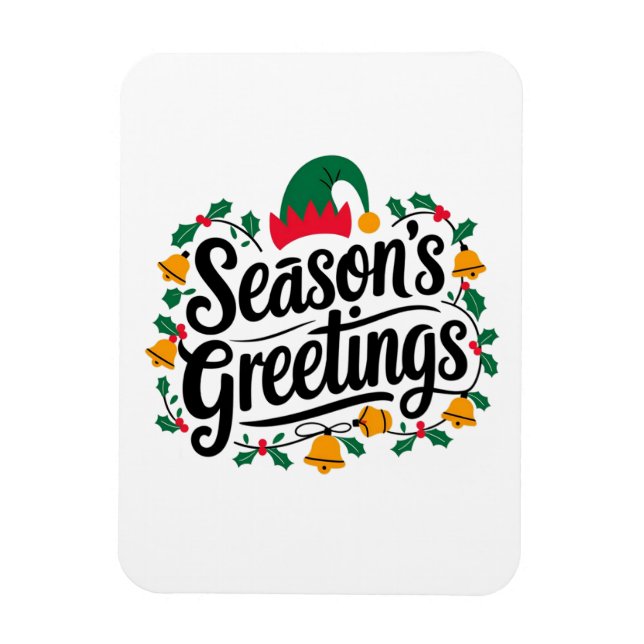 Season´s greetings Christmas Magnet (Vertical)