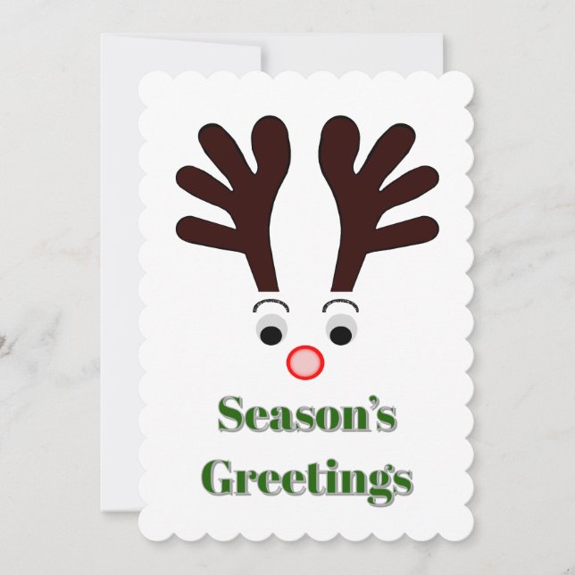 Season’s Greetings Flat Holiday Card (Front)