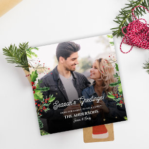 Season’s Greetings Photo Holiday Christmas Card