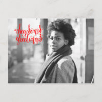 Season’s Greetings  -  typography -  your photo