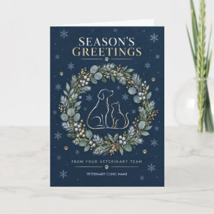 Season’s Greetings Veterinary Clinic Holiday Card