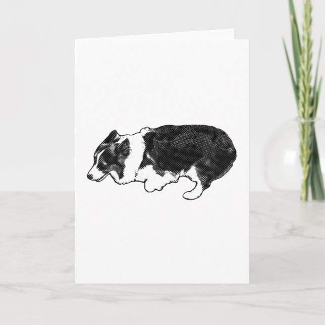Season’s joy in halftone paws card (Front)