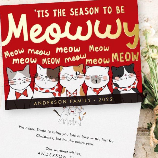 Season to be Meowwy Funny Cute Cats Caroling (Creator Uploaded)
