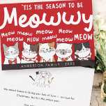 Season to be Meowwy Funny Cute Cats Caroling Holiday Card<br><div class="desc">Carol of the cats. 'Tis the season,  to be meowwy! meow meow meow meow.. meow meow meow MEOW!

Available here:
http://www.zazzle.com/selectpartysupplies</div>