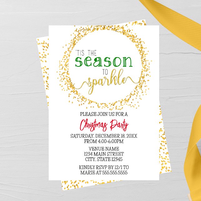 Season to Sparkle Holiday Party Card (Creator Uploaded)
