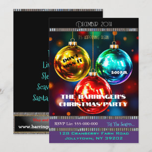 Seasonal Annual Vintage Christmas Party Invitation