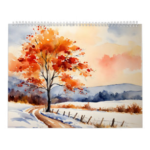 Seasonal art calendar 2026 Water colour