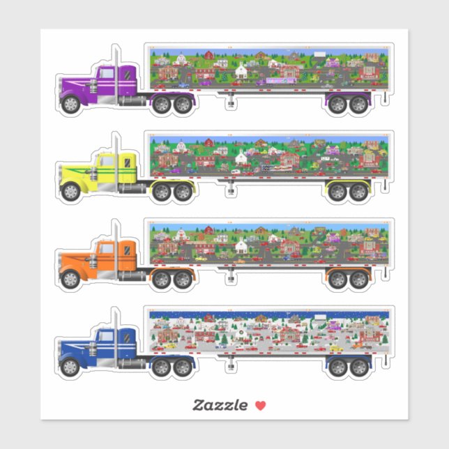 Seasonal Big Rig Stickers (Sheet)