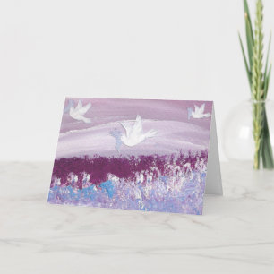 Seasonal Card Doves D39