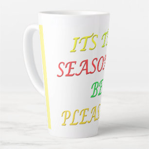Seasonal Christmas logo message mixed colours Latte Mug
