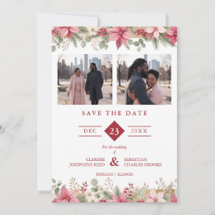 Seasonal Classic Christmas Garland Wedding TLW26 Save The Date