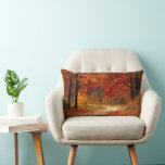 Seasonal colours of Autumn Lumbar Cushion<br><div class="desc">Seasonal Colours of Autumn,  beautiful fall colours in nature,  a walk through the woods</div>