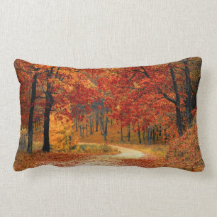 Seasonal colours of Autumn Lumbar Cushion