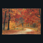 Seasonal colours of Autumn Tea Towel<br><div class="desc">Beautiful fall colours in nature,  a walk through the woods</div>