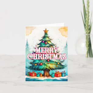 Seasonal Decorative Holiday Christmas Tree Card