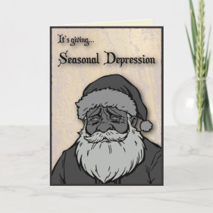 Seasonal Depression Ironic Christmas Card
