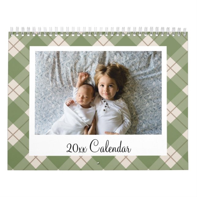 Seasonal Family Photo Customise Personalise Calendar (Cover)