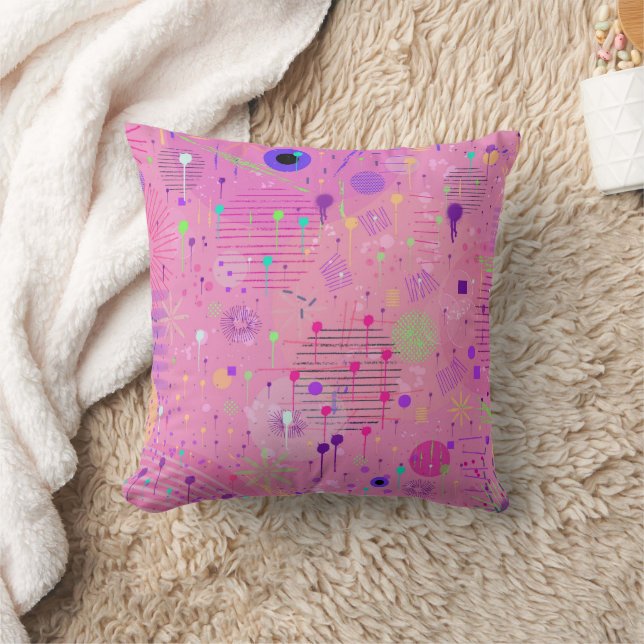 Seasonal Fruit Salad: Abstract Painting Cushion (Blanket)