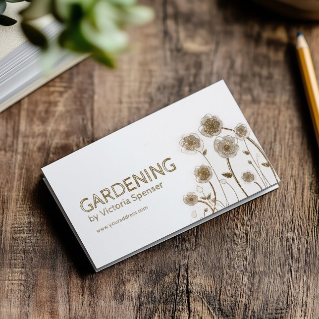 Seasonal Gardener For Spring And Fall Cleanups Business Card (Perfect for business)