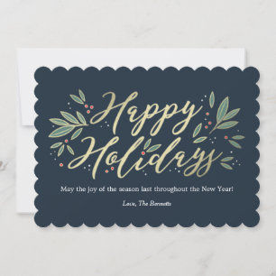 Seasonal Glow EDITABLE COLOR Holiday Card