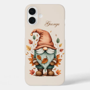 Seasonal gnome add name  iPhone 16 plus case