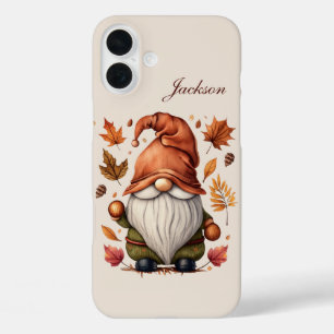 Seasonal gnome add name  iPhone 16 plus case