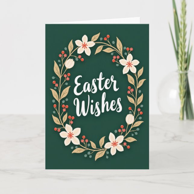 Seasonal Greetings Floral Card (Front)