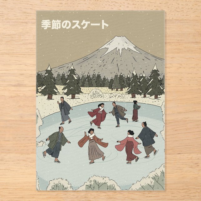 Seasonal Ice Skating Acrylic Invitations (Front)
